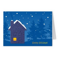 Seed Paper Shape Holiday Greeting Card - Happy Holidays (House)